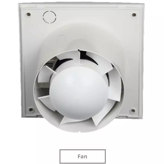 Europlast dezentrale Wohnraumlüftung 100 mm mit WRG, Zugschnur und Stecker<