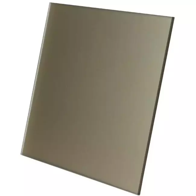 Badlüfter Ø 100 mm  mit Timer und Feuchtigkeitssensor - Glasfront satiniert gold