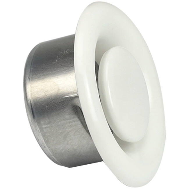 Lüftungsauslassventil 100 mm Metall - E-DVS100 RAL9010