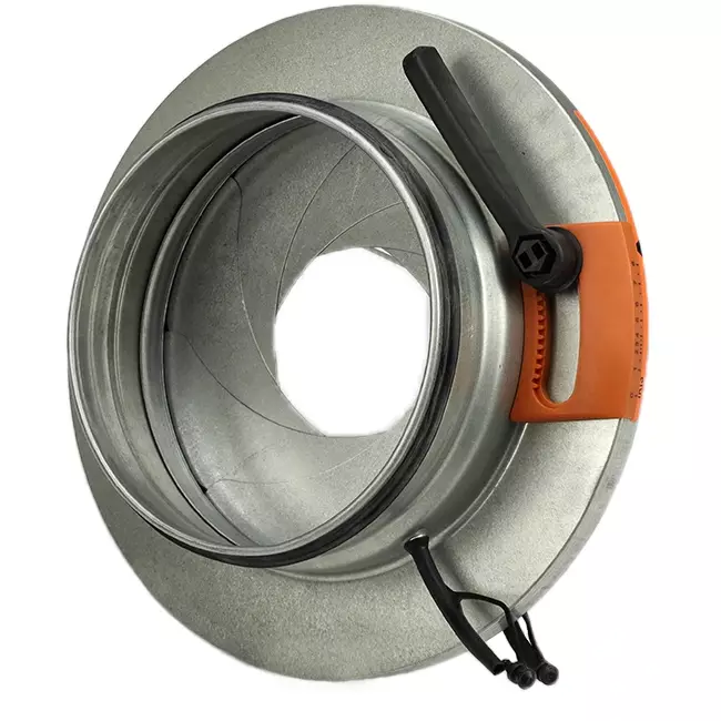 Blendenklappe 100 mm - Sendzimir verzinkter Stahl - IRIS100
