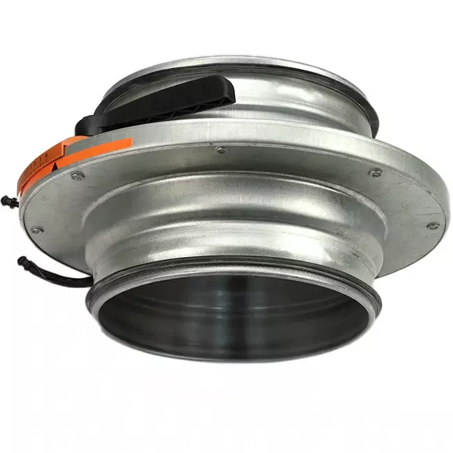 Blendenklappe 100 mm - Sendzimir verzinkter Stahl - IRIS100