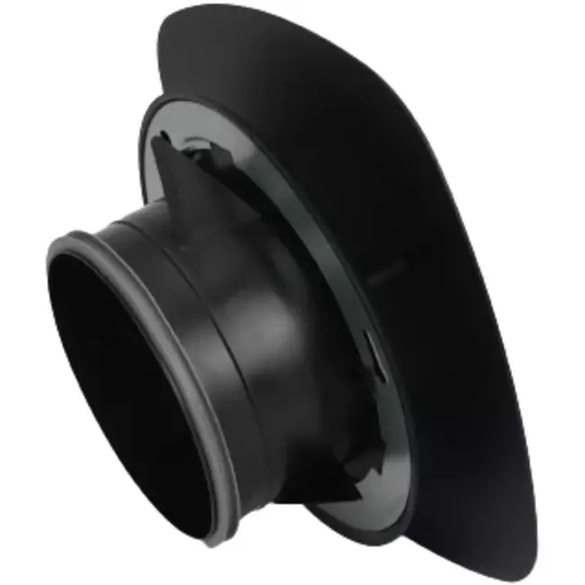 Imaginair RLV  Ø 125 mm Ventil quadratisch Montagefedern und Montagering - Schwarz