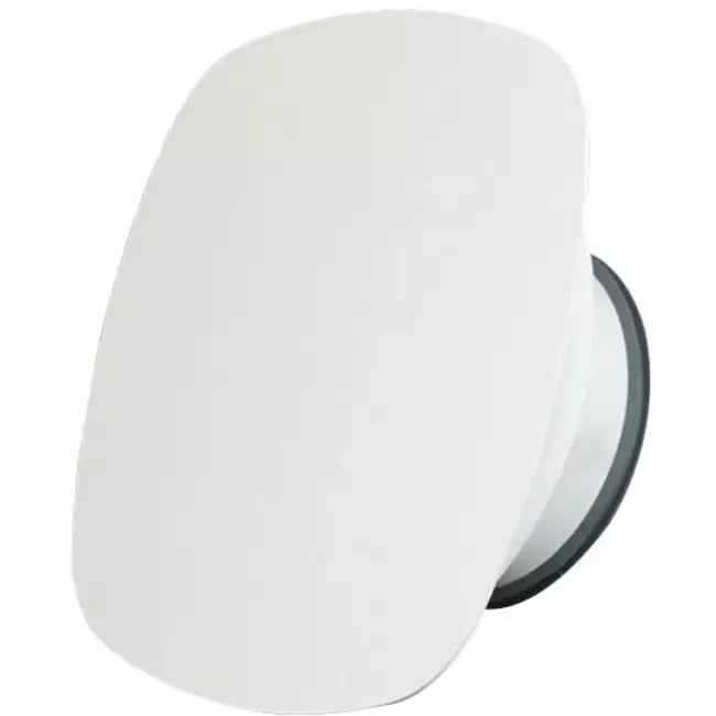 Imaginair RLV  Ø 125 mm Ventil quadratisch Montagefedern und Montagering - Weiß