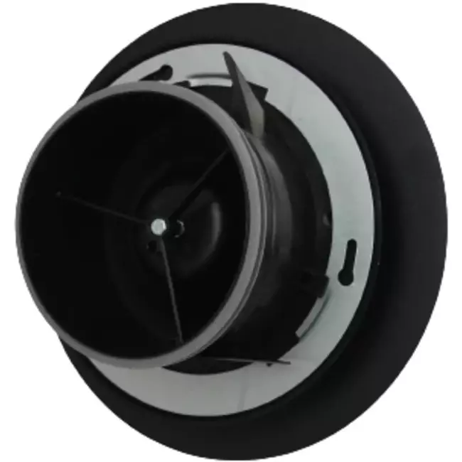 Imaginair RLV Ventil groß Ø 125 mm Montagefedern und Montagering -  Ø 125 mm - Schwarz