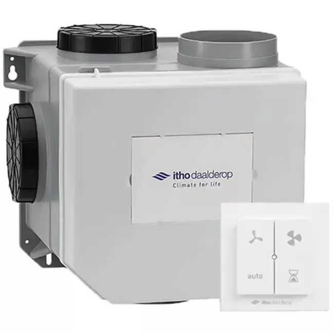 Itho Daalderop CVE-S ECO SE 325 m³/h + Feuchtigkeitssensor + RFT-N Auto control - Euro-Stecker