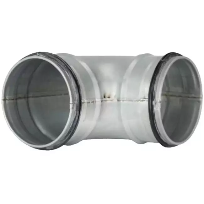 Kurzer Wickelfalz Bogen 45° Ø 80mm