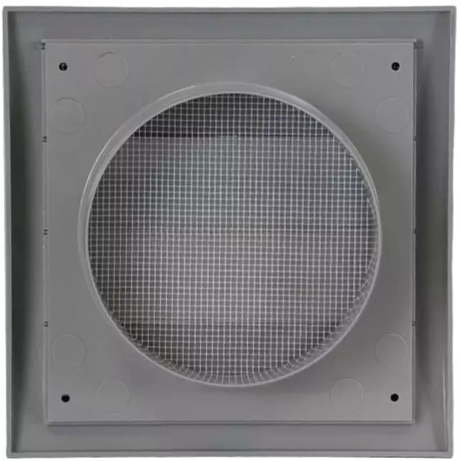 Lamellengitter Überdruck 190x190mm Ø125mm Grau ND12ZP
