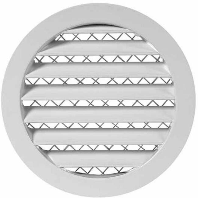 Gitter aus Aluminiumlegierung Ø125 weiß - MRA125W