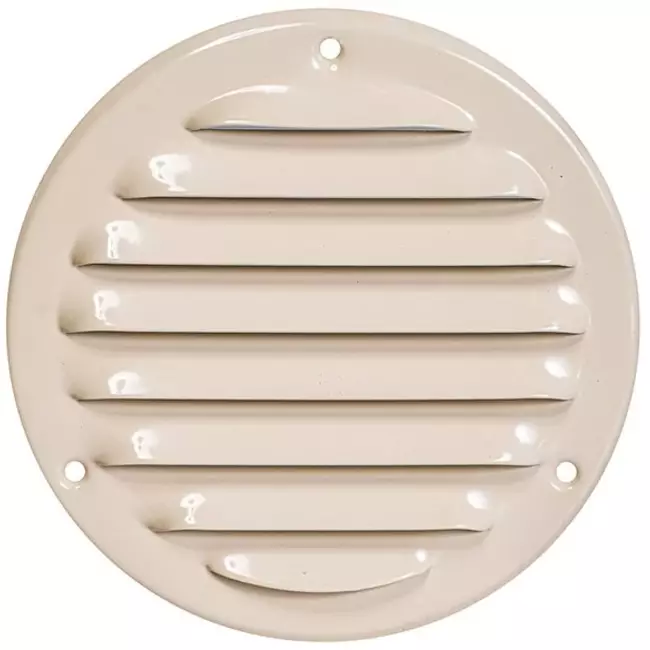 Lüftungsgitter Metall rund 100 mm beige - MR100Y - RAL1015