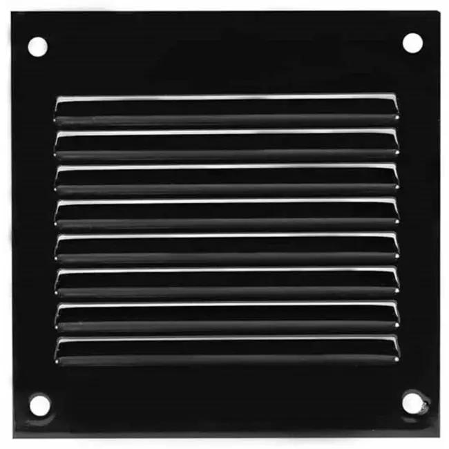 Metallraster 100x100mm schwarz - MR1010M - RAL9005