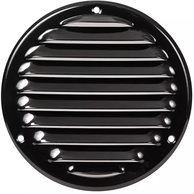 Lüftungsgitter Metall rund Ø125 mm schwarz - MR125M - RAL9005