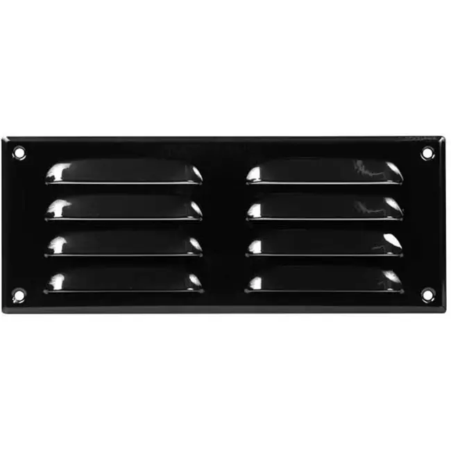 Lüftungsgitter Metall 260x105 mm schwarz - MR26105M - RAL9005