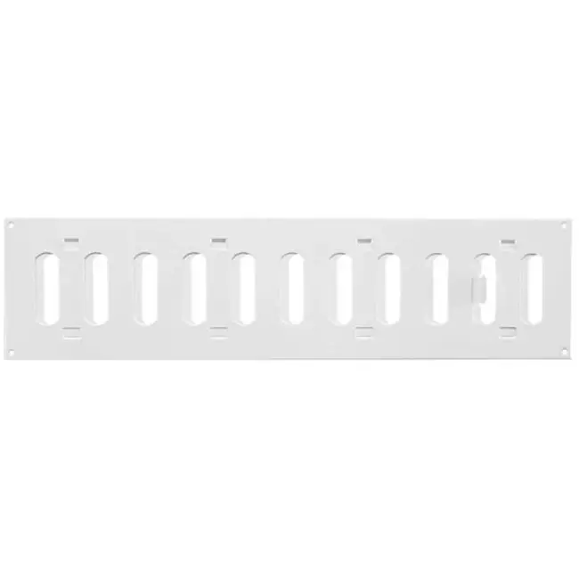 Spaltgitter rechteckig Metall mit beweglichen Lamellen 400x100 MR4010R - RAL9016