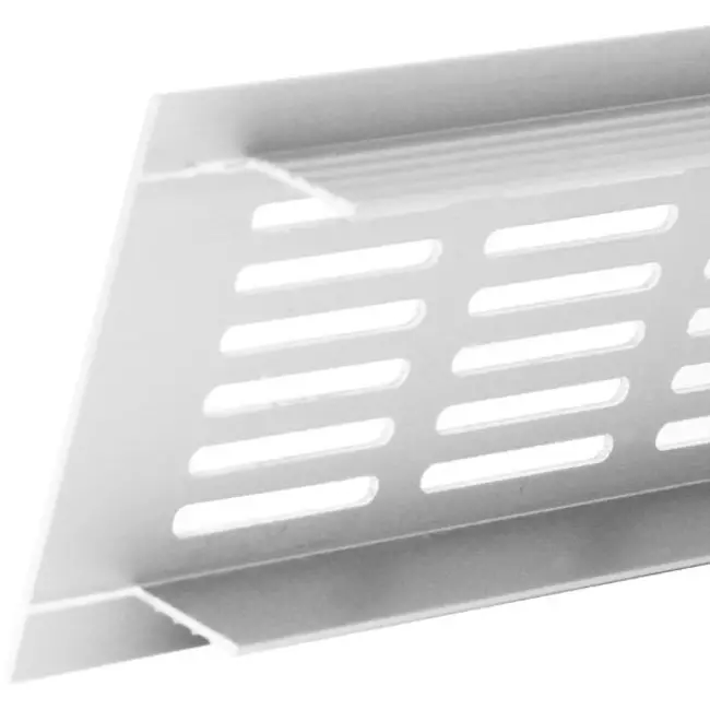 Sockelgitter Aluminium Weiß 500x60mm RA650