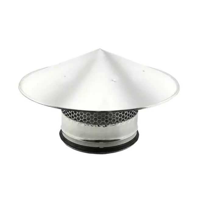 Wickelfalz Dachhaube mit Gitterrost Ø 100mm