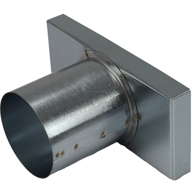 Deckel 220x80 mm mit Anschlussdurchmesser 80 mm für Abgasrohr