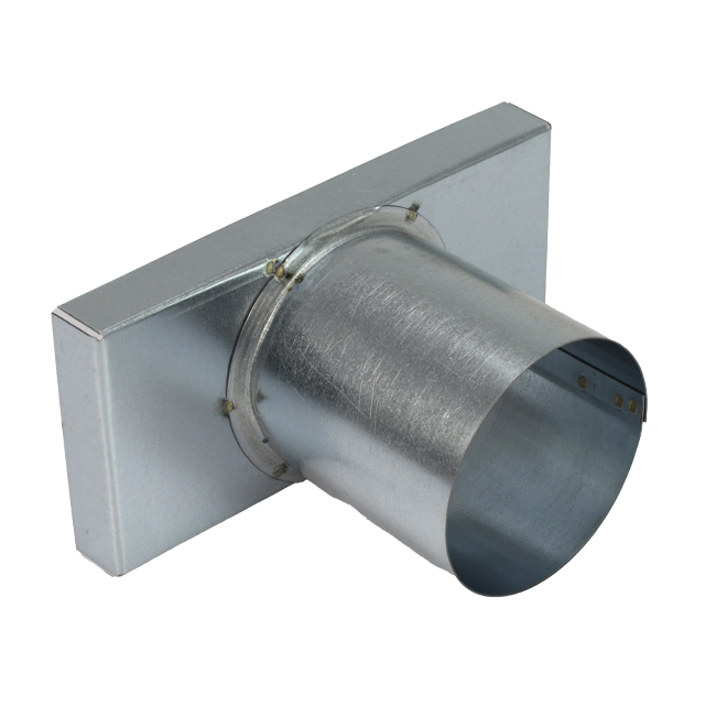 Deckel 220x80 mm mit Anschlussdurchmesser 80 mm für Abgasrohr