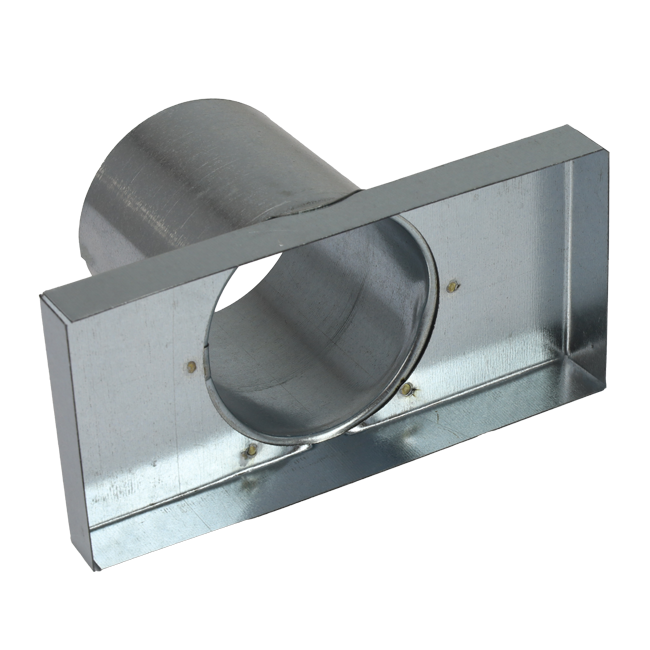 Deckel 220x80 mm mit Anschlussdurchmesser 80 mm für Abgasrohr