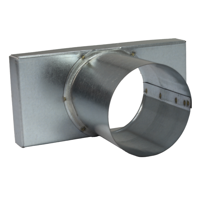 Deckel 220x80 mm mit Anschlussdurchmesser 80 mm für Abgasrohr