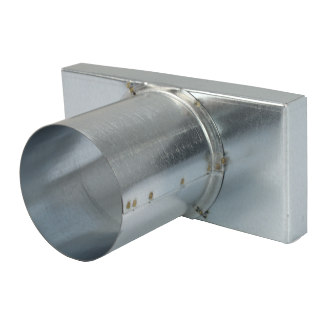 Deckel 220x80 mm mit Anschlussdurchmesser 80 mm für Abgasrohr