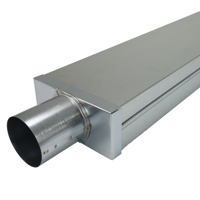 Deckel 220x80 mm mit Anschlussdurchmesser 80 mm für Abgasrohr