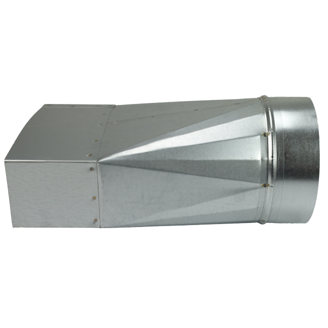 Adapter 220x80 mm auf 160 mm Durchmesser für Rohrleitungen