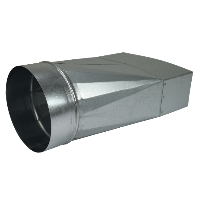 Adapter 220x80 mm auf 160 mm Durchmesser für Rohrleitungen