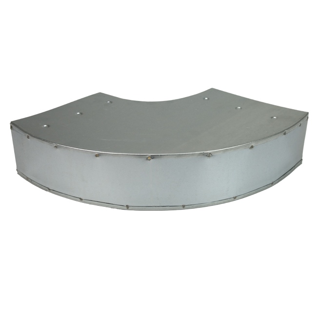 Biegung 90 Grad 220x80 mm waagerecht für Kanalisation