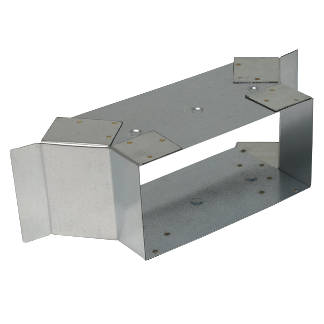 Seitenanschluss 220x80 mm für Abgasrohr