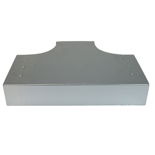 T-Stück 90 Grad 220x80 mm - 220x80 mm für Rohrleitungen