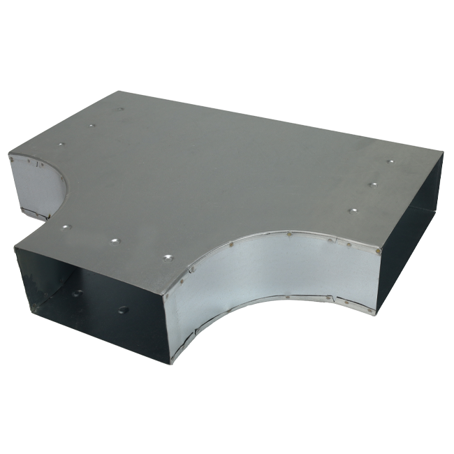 T-Stück 90° 300 x 80 mm / 220 x 80 mm - Flachkanal