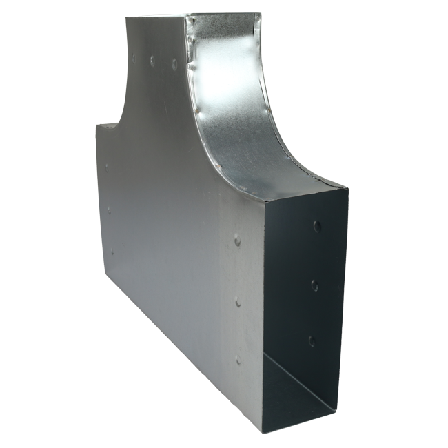 T-Stück 90° 300 x 80 mm / 220 x 80 mm - Flachkanal