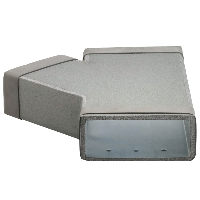 Thermoduct T-Stück 45 Grad 220x80 - 170x80 für Luftkanäle