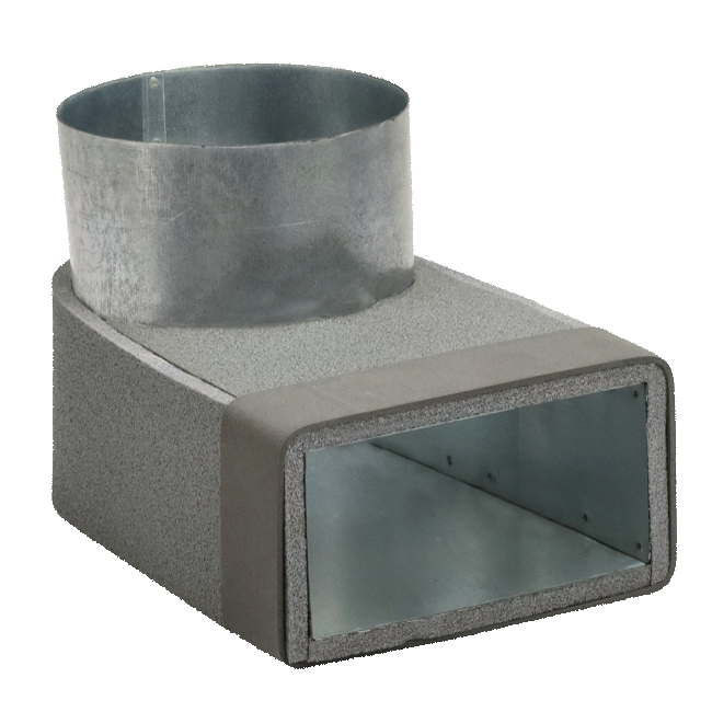 Thermoduct-Krümmer 170mm x 80mm auf Durchmesser 160 mm für Rohrleitungen