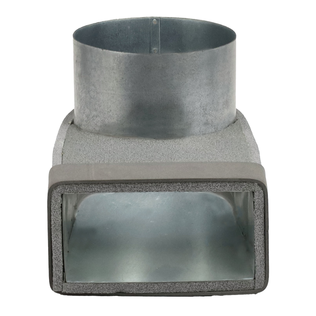 Thermoduct-Krümmer 170mm x 80mm auf Durchmesser 160 mm für Rohrleitungen