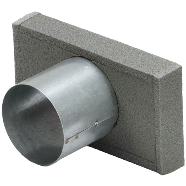 Thermoduct-Deckel 170x80 mit Anschlussdurchmesser 80 mm für Rohrleitungen