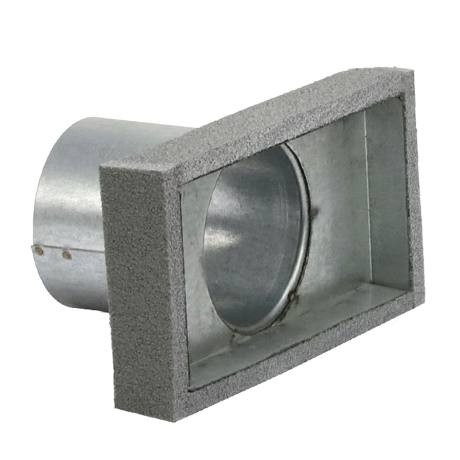Thermoduct-Deckel 170x80 mit Anschlussdurchmesser 80 mm für Rohrleitungen