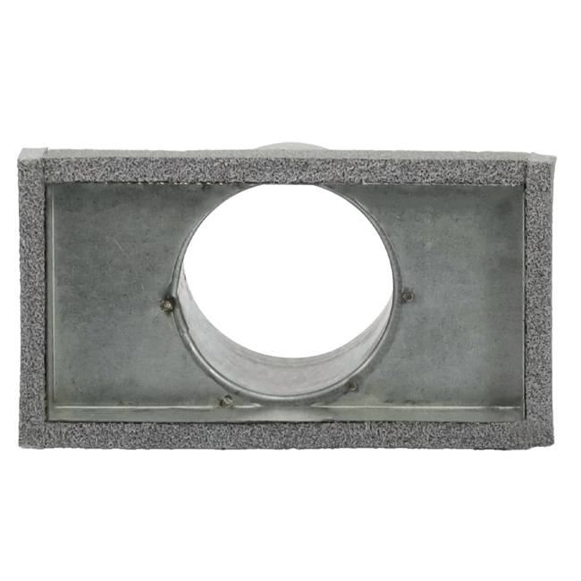 Thermoduct-Deckel 170x80 mit Anschlussdurchmesser 80 mm für Rohrleitungen