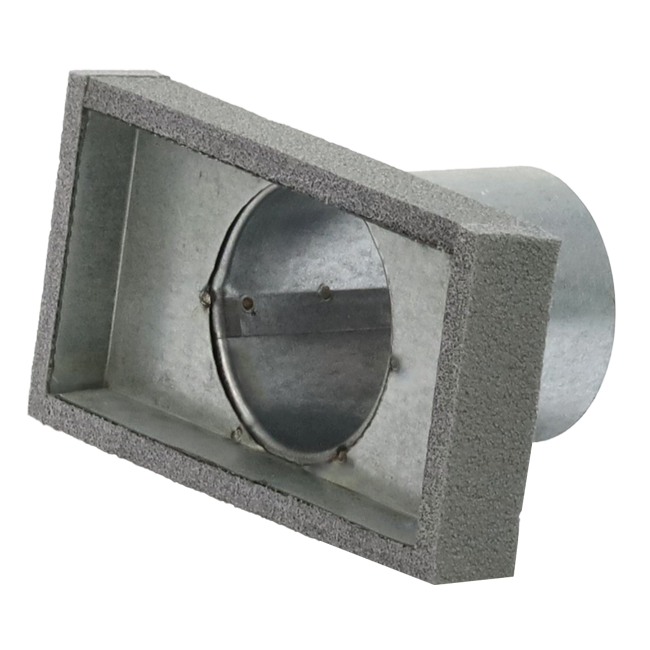 Thermoduct-Deckel 170x80 mit Anschlussdurchmesser 80 mm für Rohrleitungen