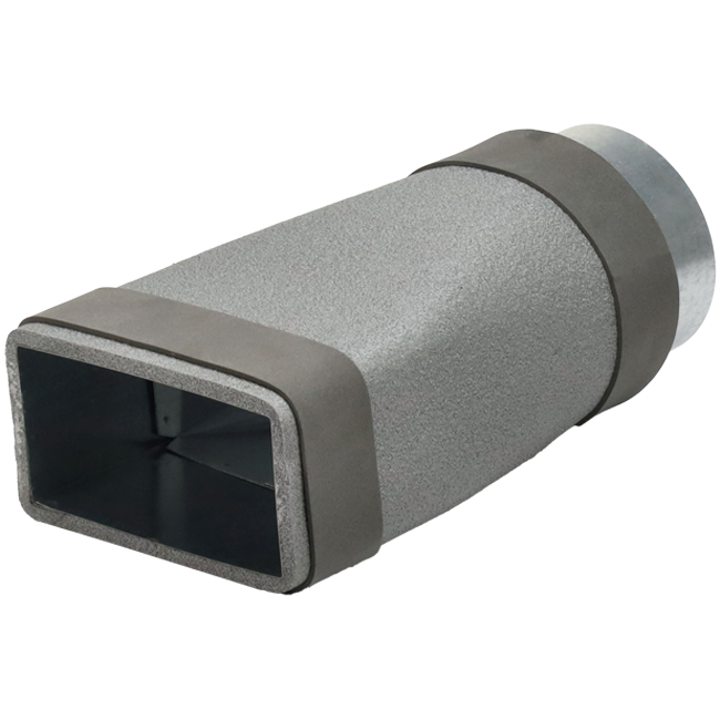 Thermoduct Reduzierstück 220x80 mm nach Rohr Ø 125 mm