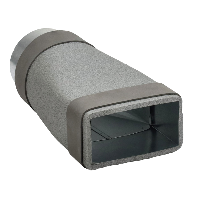 Thermoduct Reduzierstück 220x80 mm nach Rohr Ø 125 mm