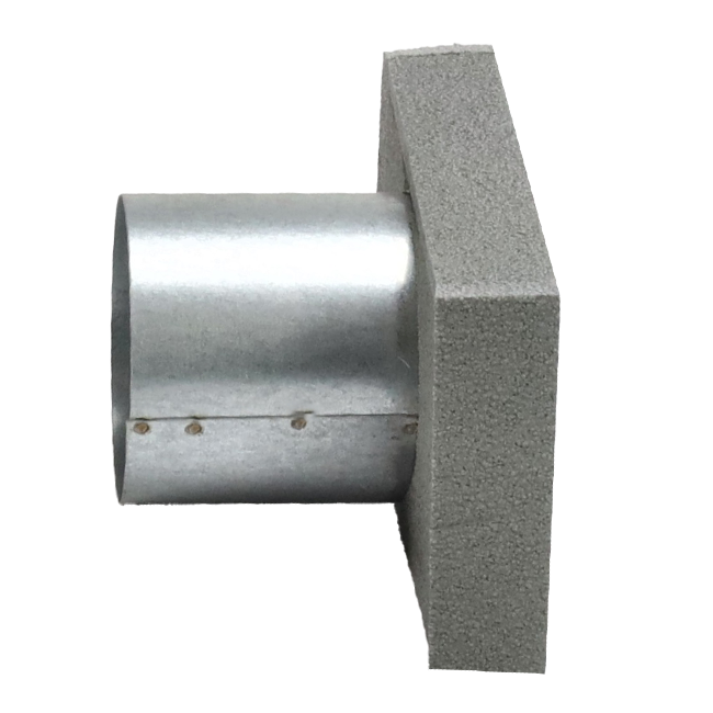 Thermoduct Deckel mit Rohranschluss 220x80 mm nach Ø 80 mm