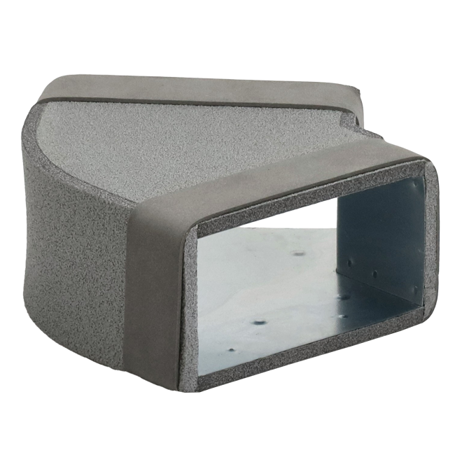 Thermoduct Bogen für Flachkanal 45º 300x80 mm Horizontal