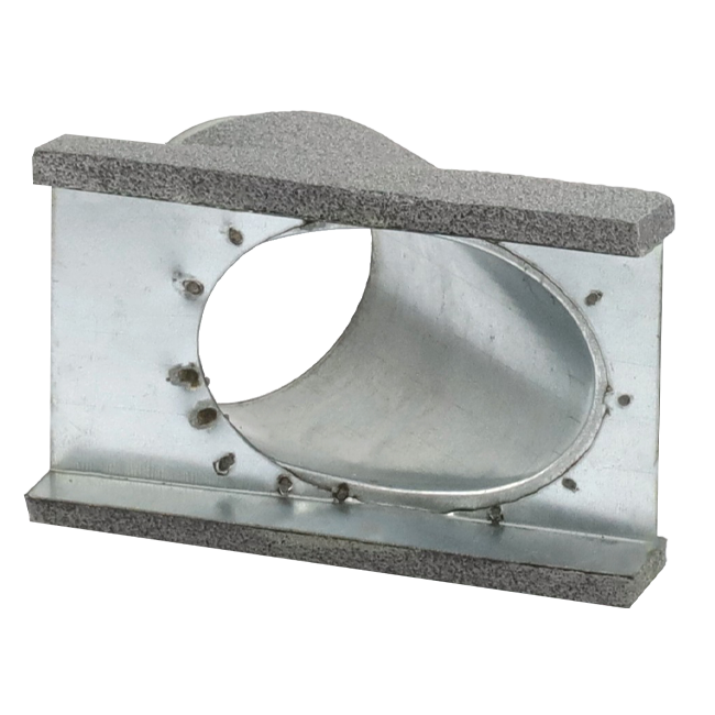 Thermoduct Abzweigung 45º für Flachkanal nach Rohr Ø 80 mm