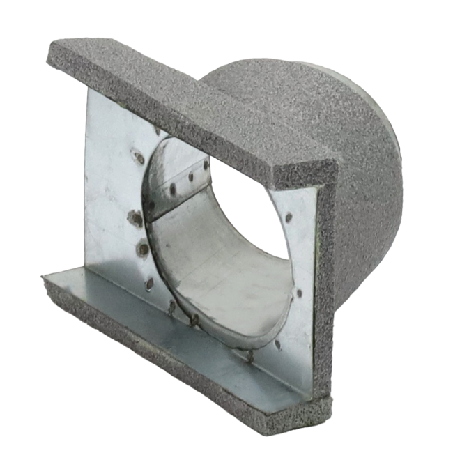 Thermoduct Abzweigung 45º für Flachkanal nach Rohr Ø 80 mm