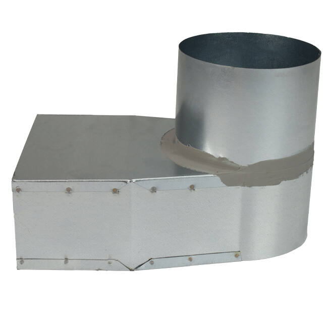 Rohrwinkel 220x80 mm bis Durchmesser 160 mm für Durchführungen