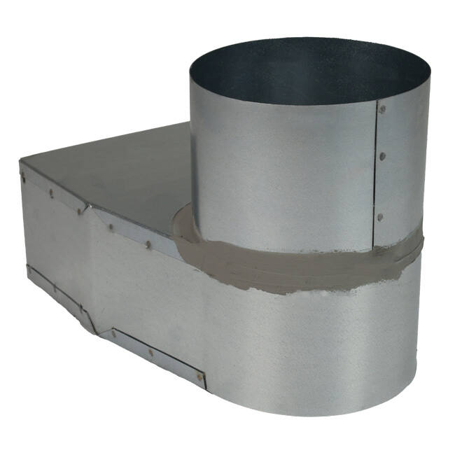 Rohrwinkel 220x80 mm bis Durchmesser 160 mm für Durchführungen