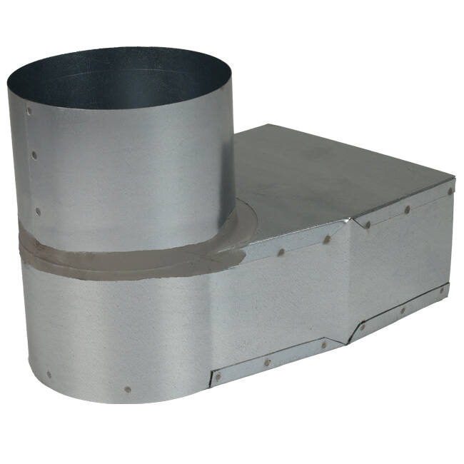 Rohrwinkel 220x80 mm bis Durchmesser 160 mm für Durchführungen