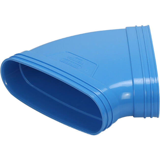 Wavin Ventiza Bogen 45 Grad PVC oval 195x80 mm horizontal M/M