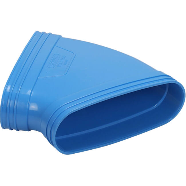 Wavin Ventiza Bogen 45 Grad PVC oval 195x80 mm horizontal M/M